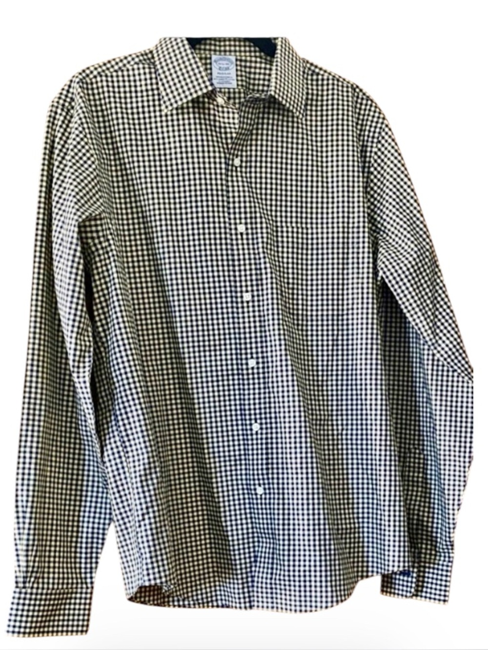 Brooks Brothers 1818 Regent Fit Gingham Non-Iron Shirt 15.5 36